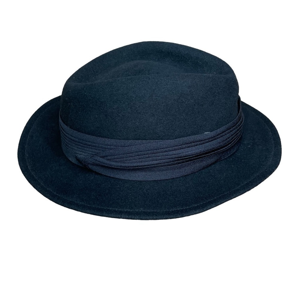 Doeskin Felt Bollman Black Hat Co 100% Wool Buckle Made in USA - Picture 4 of 8